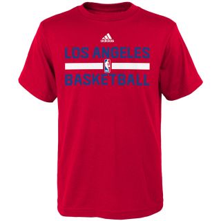 adidas Youth Los Angeles Clippers Practice Short Sleeve T Shirt   Size Large,
