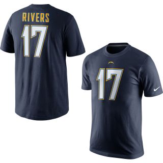 NIKE Mens San Diego Chargers Philip Rivers Player Pride Name And Number T 