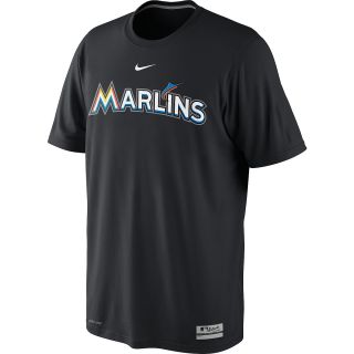 NIKE Mens Miami Marlins AC Dri FIT Legend Logo Short Sleeve T Shirt   Size Xl,