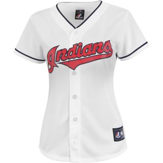 Majestic Athletic Cleveland Indians Blank Replica Womens Home Jersey   Size