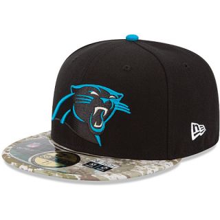 NEW ERA Mens Carolina Panthers Salute To Service Camo 59FIFTY Fitted Cap  