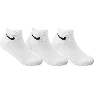 NIKE Kids Swoosh Quarter Socks   3 Pack   Size 5 6, White/assorted