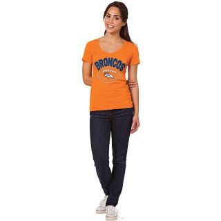 NEW ERA Womens Denver Broncos Baby Jersey Football V Neck T Shirt   Size