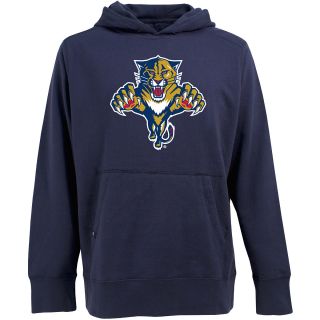 Antigua Mens Florida Panthers Signature Hood Applique Pullover Sweatshirt  