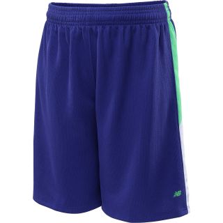 NEW BALANCE Girls Slant Basketball Shorts   Size Large, Purple/green