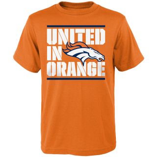 NFL Team Apparel Youth Denver Broncos United In Orange Short Sleeve T Shirt  