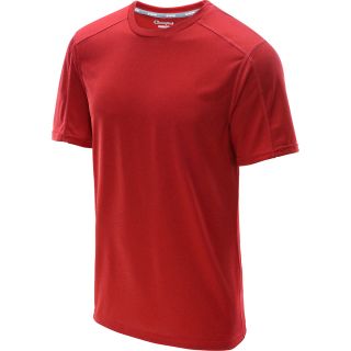CHAMPION Mens PowerTrain Heather Short Sleeve T Shirt   Size Medium, Tango Red