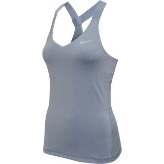 NIKE Womens Strappy Knit Tennis Tank   Size Medium, Cool Grey/silver
