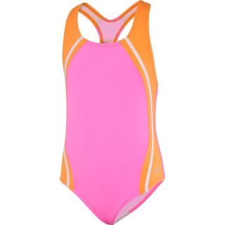 SPEEDO Girls Sport Splice Xtra Life Lycra One Piece Swimsuit   Size 16, Neon