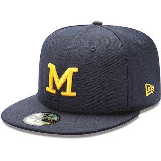 NEW ERA Mens Michigan Wolverines Authentic Collection 59FIFTY Fitted Cap  