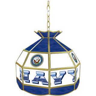 Trademark Global United States Navy Stained Glass Tiffany Lamp   16 inches