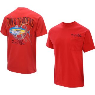 SALT LIFE Mens Tuna Traders Short Sleeve T Shirt   Size Xl, Red