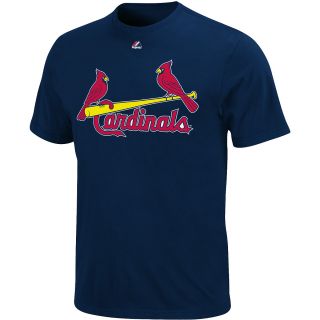 Majestic Mens St. Louis Cardinals Official Wordmark Navy Tee   Size XL/Extra