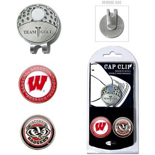 Team Golf University of Wisconsin Badgers 2 Marker Cap Clip (637556239471)