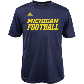 adidas Youth Michigan Wolverines Sideline Game ClimaLite Short Sleeve T Shirt  
