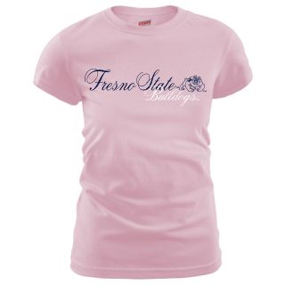 MJ Soffe Womens Fresno State Bulldogs T Shirt   Soft Pink   Size XL/Extra