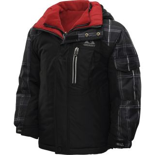 GERRY Boys Peak Winter Jacket with Beanie   Size XS/Extra Small, Black Plaid