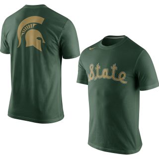 NIKE Mens Michigan State Spartans Dri FIT Hyper Elite Short Sleeve T Shirt  