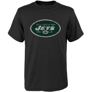 NFL Team Apparel Youth New York Jets Distressed Team Logo Short Sleeve T Shirt  