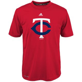 adidas Youth Minnesota Twins ClimaLite Team Logo Short Sleeve T Shirt   Size