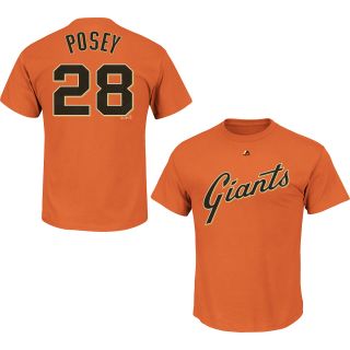 MAJESTIC ATHLETIC Mens San Francisco Giants Buster Posey Player Name And