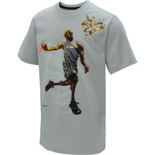 NIKE Boys LeBron King Of The Court Short Sleeve Basketball T Shirt   Size