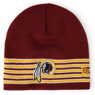 NEW ERA Mens Washington Redskins 5A Striped Team Color Knit Hat, Cardinal