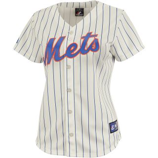 Majestic Athletic New York Mets Blank Womens Replica Home Jersey   Size