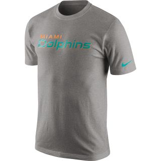 NIKE Mens Miami Dolphins Fast Wordmark Short Sleeve T Shirt   Size Medium, Dk.
