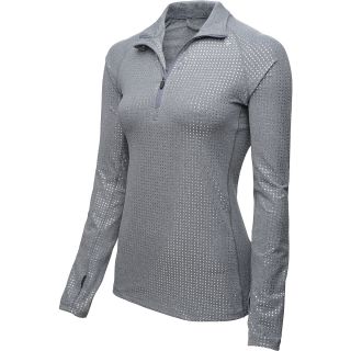 ASICS Womens Lennah 1/2 Zip Long Sleeve Running Pullover   Size Large, Grey
