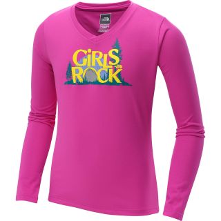 THE NORTH FACE Girls Camp TNF Long Sleeve T Shirt   Size Medium, Azalea Pink