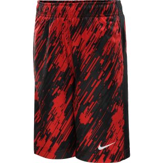 NIKE Boys Fly Rain Camo Shorts   Size Medium, Gym Red/black