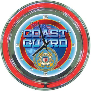 Trademark Global United States Coast Guard Neon Clock (MIL1400 USCG)