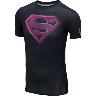 UNDER ARMOUR Mens Alter Ego Superman Compression T Shirt   Size Xl, Black/pink