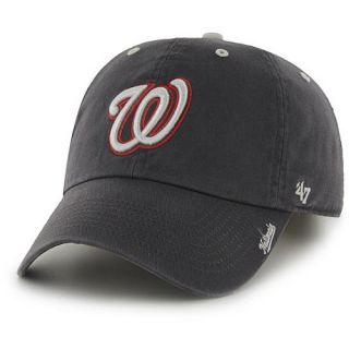 47 BRAND Mens Washington Nationals Charcoal Ice Clean Up Adjustable Cap  