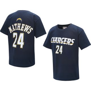 NFL Team Apparel Youth San Diego Chargers Ryan Mathews Primary Gear Name and