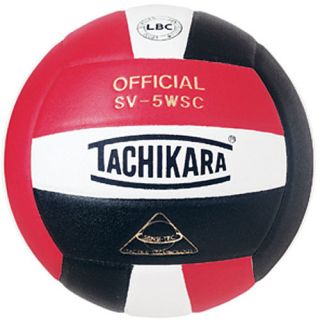 Tachikara Indoor Composite Volleyball, Scarlet/white/black (SV5WSC.SWB)
