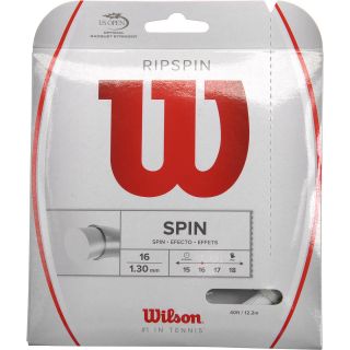WILSON Rip Spin Tennis String   White   16 Gauge