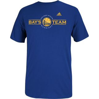 adidas Mens Golden State Warriors The Bays Team Short Sleeve T Shirt   Size