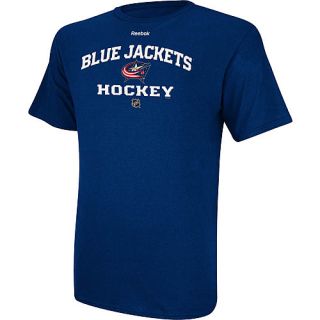 REEBOK Mens Columbus Blue Jackets Center Ice Authentic Short Sleeve T Shirt  