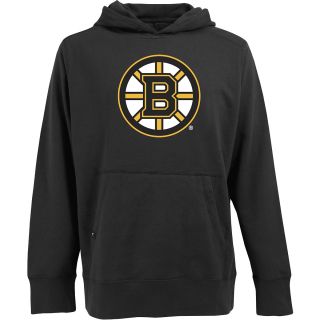 Antigua Mens Boston Bruins Signature Hood Applique Pullover Sweatshirt   Size