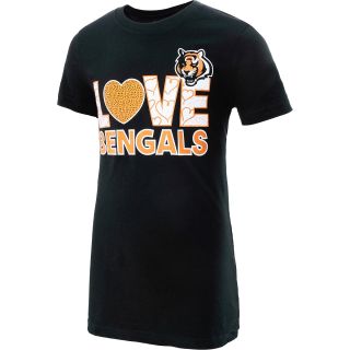NFL Team Apparel Girls Cincinnati Bengals Feel The Love Short Sleeve T Shirt  