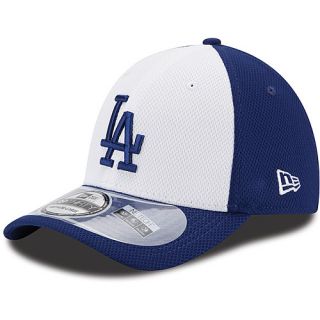 NEW ERA Mens Los Angeles Dodgers White Front Diamond 39THIRTY Stretch Fit Cap  
