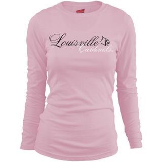 MJ Soffe Girls Louisville Cardinals Long Sleeve T Shirt   Soft Pink   Size