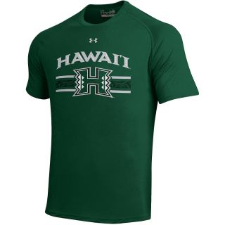 UNDER ARMOUR Mens Hawaii Rainbow Warriors Tech Short Sleeve T Shirt   Size