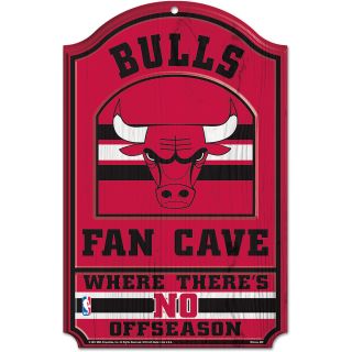 WINCRAFT Chicago Bulls 11x7 Inch Fan Cave Wooden Sign