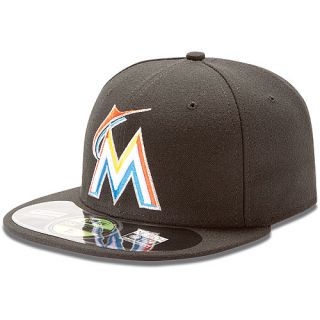 NEW ERA Mens Miami Marlins Authentic Collection Home 59Fifty Fitted Hat   Size