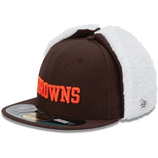 NEW ERA Mens Cleveland Browns On Field Dog Ear 59FIFTY Fitted Cap   Size 7.