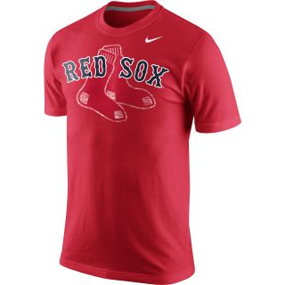 NIKE Mens Boston Red Sox Team Issue Woodmark Short Sleeve T Shirt   Size