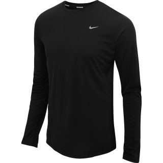 NIKE Mens Racer Long Sleeve T Shirt   Size 2xl, Black/reflective Silver